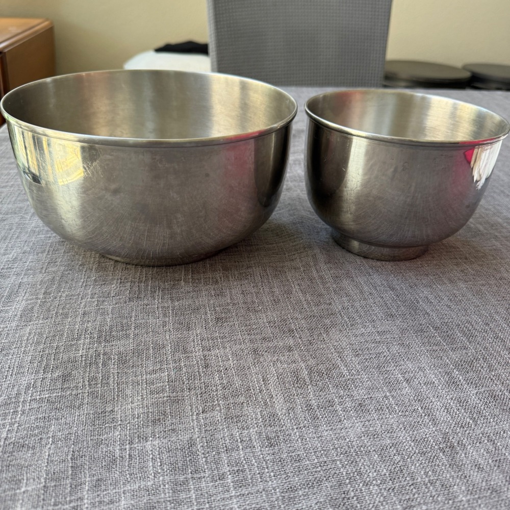 Vintage Sunbeam‎ Stainless Steel Mixing Bowl Set Taiwan Nesting Kitchen Bowls